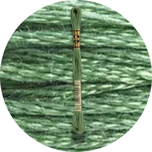 DMC Mouliné Spécial 25 Broderigarn, Ensfarvet, Grønne nuancer
